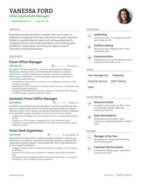 7 Hotel Operations Manager Resume Examples for 2024.